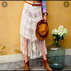 Spell & the Gypsy Crochet Margarita Skirt OS EUC